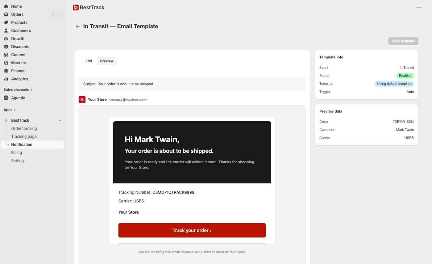 Email template editor with live preview